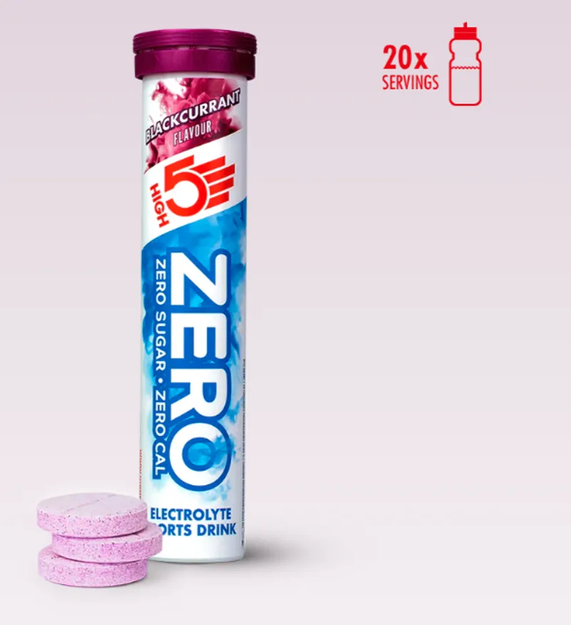 High5 Zero Hydration Tabs Tube of 20 in Blackcurrant Flavour